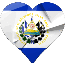 Flags America Salvador Heart 