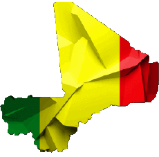 Banderas África Mali Mapa 