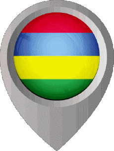 Banderas África Isla mauricio Marcador de ubicación 