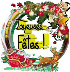 Nachrichten Französisch Joyeuses Fêtes (Noël) Serie 04 
