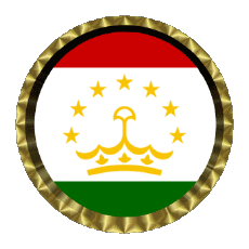 Flags Asia Tajikistan Round - Rings 