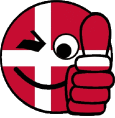 Bandiere Europa Danimarca Faccina - OK 