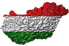 Drapeaux Europe Hongrie Carte 