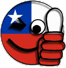 Drapeaux Amériques Chili Smiley - OK 