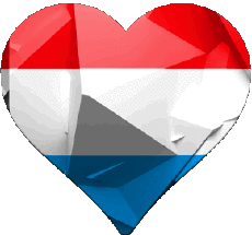 Fahnen Europa Luxemburg Herz 