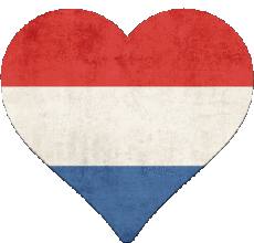 Fahnen Europa Niederlande Herz 