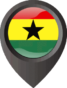 Banderas África Ghana Marcador de ubicación 