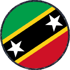 Bandiere America Saint Kitts e Nevis Tondo 