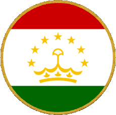 Bandiere Asia Tajikistan Tondo 