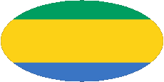 Banderas África Gabón Oval 01 
