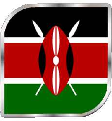 Bandiere Africa Kenia Quadrato 