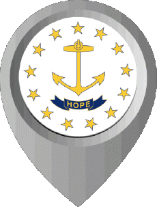 Bandiere America U.S.A - Stati Rhode Island Perno di posizione 