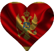 Fahnen Europa Montenegro Herz 