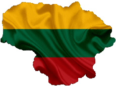 Drapeaux Europe Lituanie Carte 