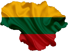 Flags Europe Lithuania Map 