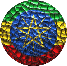 Flags Africa Ethiopia Round 