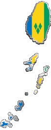 Flags America Saint Vincent and the Grenadines Map 