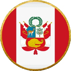 Flags America Peru Round 