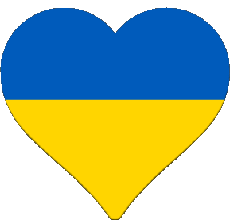 Bandiere Europa Ucraina Cuore 