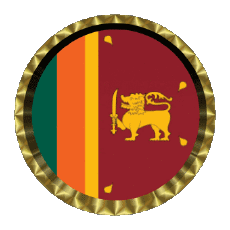 Bandiere Asia Sri Lanka Rotondo - Anelli 