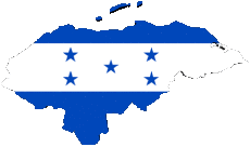 Flags America Honduras Map 
