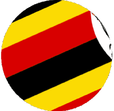 Flags Africa Uganda Sphere - Cube 