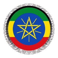 Drapeaux Afrique Ethiopie Rond - Anneaux 
