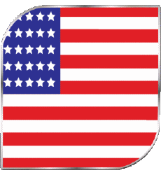 Bandiere America U.S.A Quadrato 