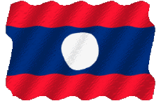 Banderas Asia Laos Ondulación 
