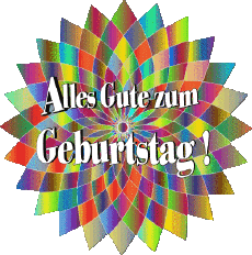 Messages German Alles Gute zum Geburtstag Zusammenfassung - geometrisch 022 