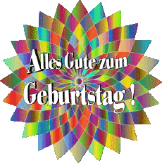 Messages German Alles Gute zum Geburtstag Zusammenfassung - geometrisch Transparent Background 022 