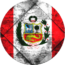 Flags America Peru Round 