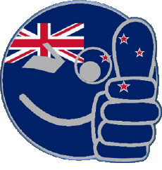 Flags Oceania New Zealand Smiley - OK 