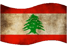 Drapeaux Asie Liban Rectangle 