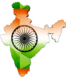 Banderas Asia India Mapa 