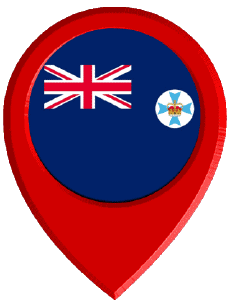 Bandiere Oceania Australia Queensland Perno di posizione 