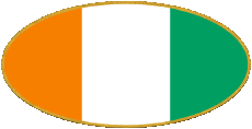Flags Africa Ivory Coast Oval 01 