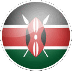 Drapeaux Afrique Kenya Rond 