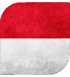 Bandiere Europa Monaco Quadrato 