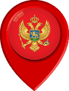 Banderas Europa Montenegro Marcador de ubicación 