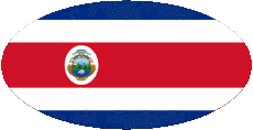 Flags America Costa Rica Oval 01 