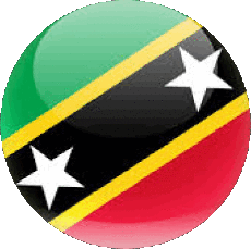 Flags America Saint Kitts and Nevis Round 