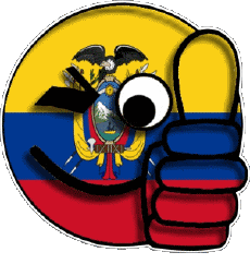 Fahnen Amerika Kolumbien Smiley - OK 