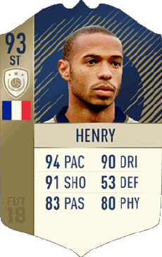 2002-Multimedia Videospiele F I F A - Karten Spieler Frankreich Thierry Henry 2002