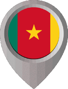 Flags Africa Cameroon Location Pin 