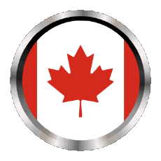 Drapeaux Amériques Canada Rond - Anneaux 