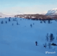 Humor -  Fun Transport Schneemotorrad Fail 