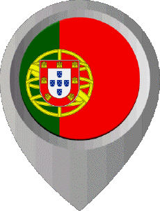 Flags Europe Portugal Location Pin 