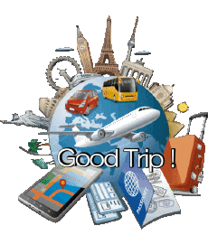 Messages English Good Trip Transparent Background 02 