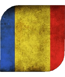 Drapeaux Afrique Tchad Carré 